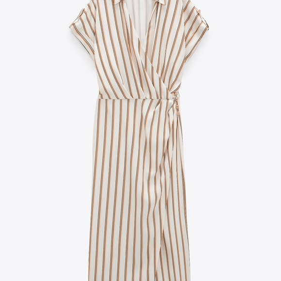 Zara Draped Dress- stripe pattern - Picture 5 of 6